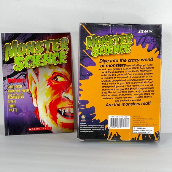 Monster Science Kit and Book By Scholastic. 4 Experiments to perform! - Picture 10 of 15